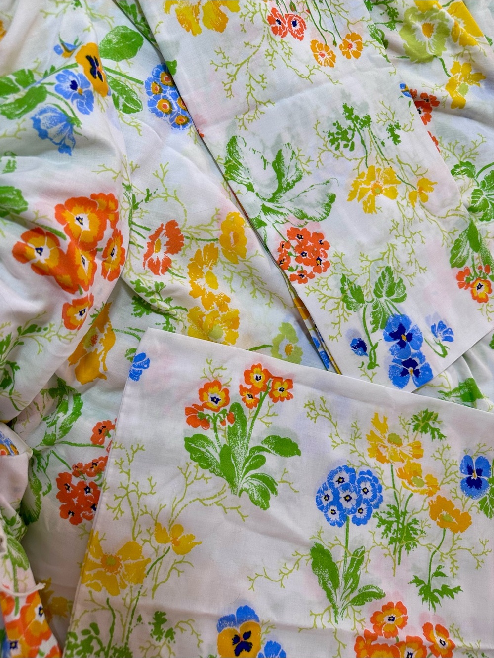 Vintage Percale Burlington Luster Floral Sheet Set